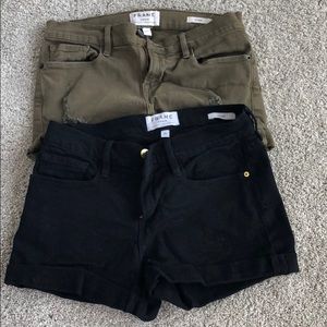 Frame cut off denim shorts